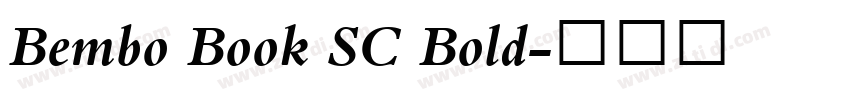 Bembo Book SC Bold字体转换